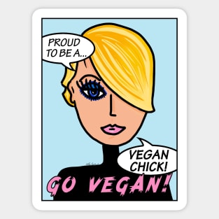 Proud To Be A Vegan Chick Go Vegan Sticker